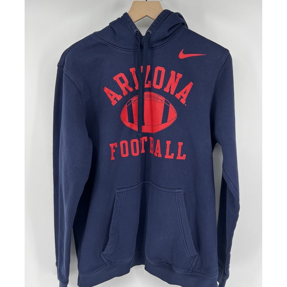 Nike Arizona Wildcats Football Hoodie Mens Large  Navy Pullover‎
